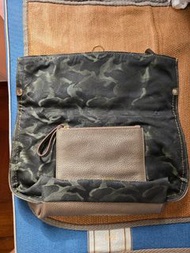 Pelle Borsa 迷彩+皮斜揹袋