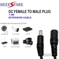 1.5M DC FEMALE TO MALE PLUG ADAPTER  DC CABLE EXTENSION CCTV , SOLAR LAMP EXTENTION 1.5M