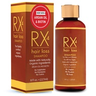 RX 4 Hair Loss Shampoo for Thinning Hair, DHT Blocker, Naturally Organic with Biotin, Aids in Hair R
