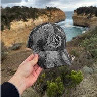 Rucas Crown Gradient Grey Cap Crown Blue Leather Cap/ Crown Paint Leather Black Cap/ Blue Denim Patt