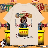 [COD] Chucky T-Shirt Halloween Happy Tshirt Costumes Pure Cotton 1 WS016 Comfortable unise