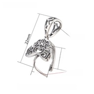 925 Silver Pendant Clasps Womens Vintage Silver Buckle Pendant DIY Jade Carving Buddha Public Silver
