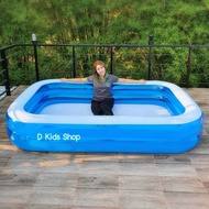 D2 Kids สระน้ำเป่าลมสี่เหลี่ยมครอบครัว 200*150*50 cm. สระน้ำ 2 เมตร สูง 2 ชั้น