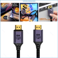 VIVI Nylon Braided HDTV2 1 Male to Male Magnetic Cable 8K 60Hz 4K 120Hz  Adapter Cord for Laptop Monitor