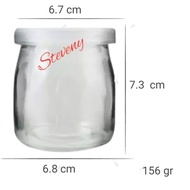 / 10 (ten) 200ml Glass Pudding Bottle with Plastic Cap Glass Bottle + White Plastic silicone Cap 200