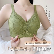 🔥Ready Stock🔥New 34-44BC/DE Large Size Adjustable Bras For Women Floral Lace Plus Size Bra Full Cove