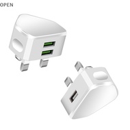 OP UK Plug Single USB Double USB Adapter Mains USB Adaptor Wall Charger Travel Wall Charger Travel Charging Cable SG