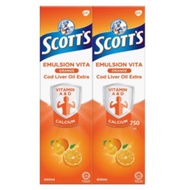 【mobileaid】【Scotts】Emulsion Vita Orange Liver Oil Extra Twin Pack (2x400mL)