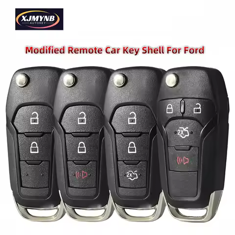 XJMYNB Modified Car Key Shell For Ford F150 F250 F350 Explorer Ranger KA Fiesta Mondeo Focus Everest