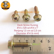 Deck Screw 14x5/8", 14x3/4", 14x1"/ Length 1.5 cm, 1.8 cm, 2.5 cm