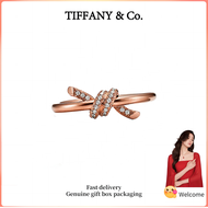 (New) Womens Fashion rings Knot ring in rose gold and diamonds Valentines Day holiday gifts