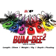 EXP Bum Bee 2 Jump Frog Wood Snakehead Fishing Lure