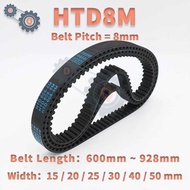HTD 3 9 8M Timing Belt Length 600Mm To 928Mm Htd8m Width 15Mm 20Mm 25Mm 30Mm 40Mm 50Mm Closed
