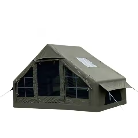 Luxury 3-4 Season Large Air Tent Family Glamping Tent Waterproof TC Cotton Fabric for Outdoor Campin