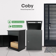 COBY Low Outdoor Parcel Delivery Drop Box HDB Corridor Office Waterproof Lockable with key Heavy Duty Storage