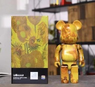 BEARBRICK400%暴力熊 向日葵 積木熊擺件潮玩玩具公仔