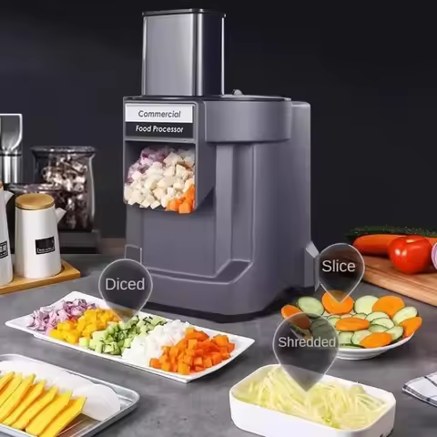 Commercial Vegetable Cutting Machine Automatic Vegetable Carrot Potato Chopper Slice Shred And Diced