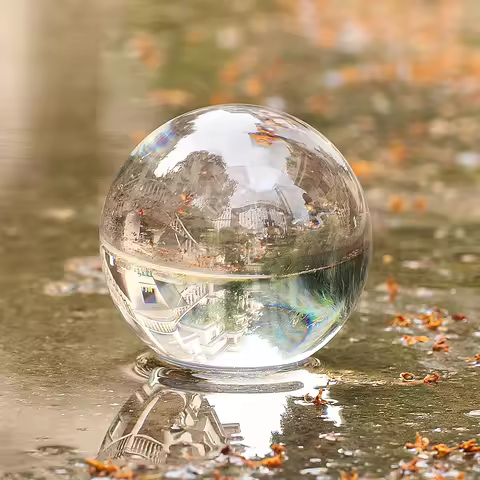 K9 Glass Crystal Ball for Photography Props Lensball Clear Gazing Divination Feng Shui Sphere Globe
