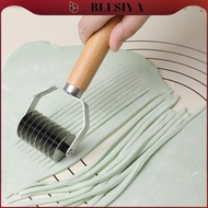 blesiya 4 Pieces Lattice Roller Cutters, with Wood Handle, Lattice Docker Pastry Cutters for Cafe