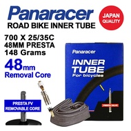 PANARACER Japan Road Bike Inner Tube 700c 25c 35c 60mm 80mm Presta FV Valve Roadbike Spare Tire Tube