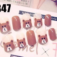Pslsu fake nails fakenails nail art fake nails 3d bear model