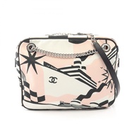 【二手】香奈兒 (Chanel) CHANEL 單背包 LA PAUSA Cruise Line 白色/淺粉紅色帆布皮革 LA PAUSA Cruise Line 鏈條背包