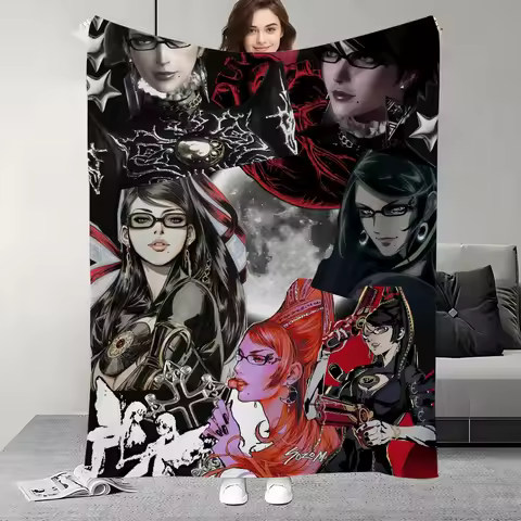 Game B-Bayonetta 3 Blanket Design Lightweight For Dorms, Naps, Living Room, Office,Sofa,All-Season