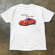 Porsche American Retro Short Sleeve, 930 TURBO Car Pattern Printing, Racing Style T-Shirt