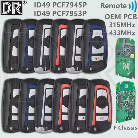 DR ID49 PCF7953P PCF7945P 315/433.9/868MHz CAS4 CAS4+ FEM Original PCB Proximity Car Remote Key For 