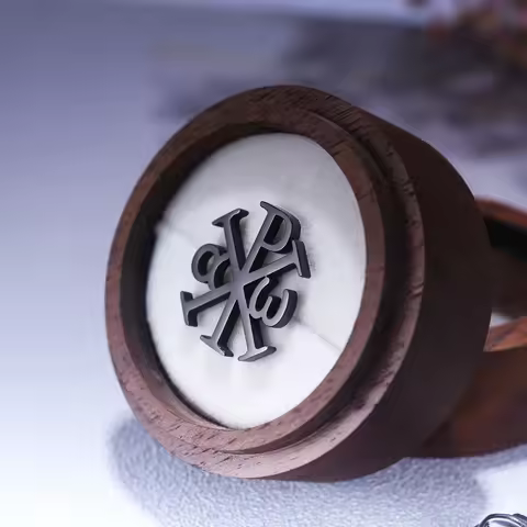 Vintage Chi-Rho Alpha Omega Brooches Stainless Steel Christian Symbol Badge Mens Shirt Pin Accessori