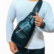 Men's sheepskin sling bag is light but strong | Sheepskin waist bag