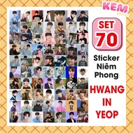 SET of 70 HWANG IN YEOP sealed stickers - Cut out - 4x4cm stickers with cute Hwang In-Yeop image, ju