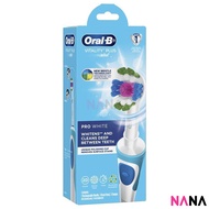 Oral--B Vitality Plus Pro White Rechargeable Electric Toothbrush (with 1 Brush Heads + Charger)