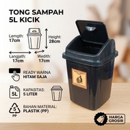 5 liter black square trash can, small square, thick plastic dustbin
