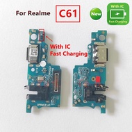 For Realme C61 RMX3933 RMX3931 RMX3930 Charging board Type-C Charging Port Flex Cable connector Char
