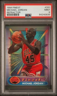 JORDAN 1994 FINEST #331 REFRACTOR Psa 9