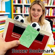 SHANRONG 3D Football Bookmarks, Stylish Design Unique Decorative 3D Printed Soccer Field Bookmark, H