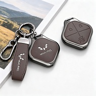 key case Wuling Air EV/Mini EV/Bingo EV Remote Car key cover keychain key holder wuling Bingou EV wu