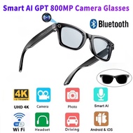 4K HD AI Smart Glasses Chat GPT 800MP Camera Bluetooth Call Voice Assistant Simultaneous Translation