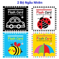 Sách - BỘ 80 Thẻ Flashcard KÍCH THÍCH THỊ GIÁC CHO BÉ TỪ 0-1 Tuổi