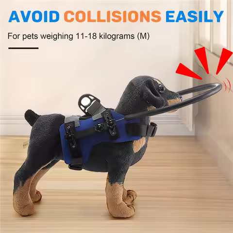 Dog Halo Harness, Protective Halo Dog Collar For Blind Dogs, Confidence Building Harness Guiding Dev