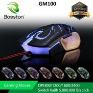 Chuột Chuyên Game Mouse Bosston GM100 Có Led Siêu Ngầu - Hàng Chính Hãng