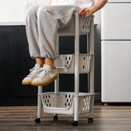 3-Tier Trolley Rack 4-Tier Wheeled Push-Out Baby Kitchen Trolley Greed