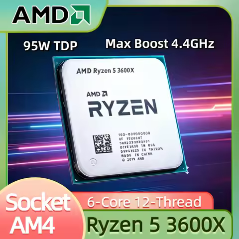 AMD Ryzen 5 3600X R5 3600X 3.8GHz 4.4GHz 6 Core 12 Thread CPU Processor 7NM 95W L3 32M 100 000000022