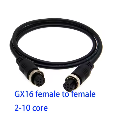 GX16 2 3 4 5 6 7 8 9 10 Pin Femal to Female Extension Cable Aviation Connector for CCTV Camera Secur