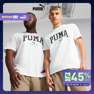 PUMA BASICS - เสื้อยืดผู้ชาย PUMA SQUAD สีขาว - 68179102