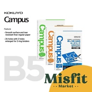 KOKUYO Campus Paper Loose Leaf Refill B5 Binder Refill 50 100 Loose Leaf Binder