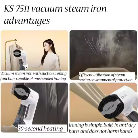 Intelligent dry burn protection steam vacuum iron, wet or dry use option for household suction ironi