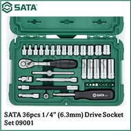 SATA 09001 36pcs 1/4" Dr. Socket Set (Metric) 6.35mm
