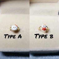 Light gold children's ring + light gold hellokitty ring + light gold children's ring + hellokitty ch